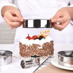 14 Pieces Round Cookie Biscuit Cutter Set Stainless Steel Donut Cutter Ring Molds Kitchen Graduated Circle Pastry Cutters YY129