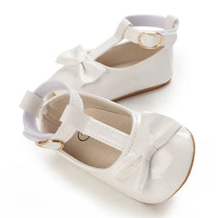 HAIZHIW Fashion PU Leather Baby Princess Shoes Newborn Girls Moccasins Shoes Rubber Sole Prewalker Non-slip Summer First Walkers