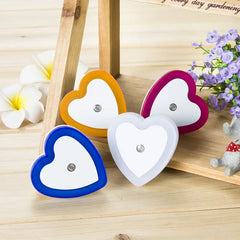 LED Night Lights Heart-shaped Wireless Sensor EU/US Plug Night Ligh Bedroom Living Room Baby Room Lighting Energy-saving Light