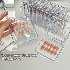 Hot!10/20PCS Press-On Nail Storage Acrylic Boxes Transparent Clear Nail Boxes Jewelry Storage Tool Accessories