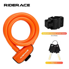 RIDERACE Scooter Electric E-Bike Road Cycling Bicycle Cable Lock Mountain Bike Portable Anti-theft Ring Lock High Security