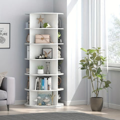 6-Tier Spinning Shoe Rack Organizer - 360 Rotating Tower with Lazy Susan, Heavy Duty Metal Storage for Living Room & Hallway