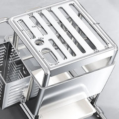 Stainless Steel Kitchen Knife Holder Multifunctional Knife Storage Organizer Cutlery Rack Pot Lid Rack Cutting Board Racks
