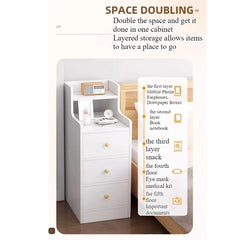 Bedside table Household bedroom Extremely narrow bedside seam rack 20CM wide mini narrow cabinet Bedside side low cabinet