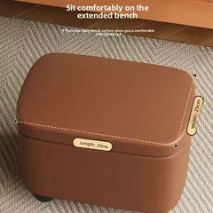 Shoe Cabinets Shoe Stool Upholstered Shoe Bench Storage Ottoman Seat Entryway Hallway Living Room Soft Padded Faux Leather