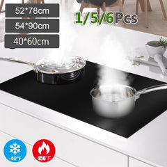 Induction Hob Protector Mat Silicone Induction Cooktop Scratch Cover Large Nonstick Multipurpose Electric Stove Mat Kitchen