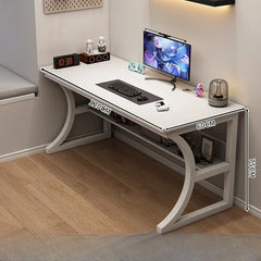 Ergonomic Gaming Computer Desk Storage Shelf Home Office Study Station Adjustable Height Desktop Table Cable Management Desks