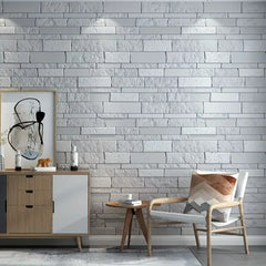 5-15pcs 35cm x 35cm 3D Self-adhesive Solid Color Wall Sticker Waterproof DIY Living room Background Brick Pattern Home Decor 