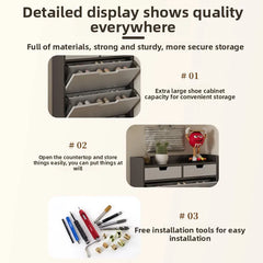 Tipping bucket shoe cabinet, outer entry shoe rack, balcony, entrance cabinet, living room large-capacity storage cabinet