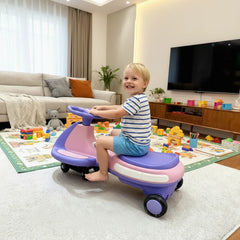 2-In-1 Ride on Wiggle Car, Pedal-Powered Swing Toy with 2 Speeds, Anti-Tipping Capacity Ideal Present for Birthdays