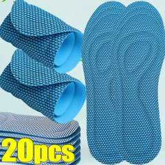 10/20pcs Memory Foam Orthopedic Insoles Shoes Men Women Nano Antibacterial Deodorization Insole Sweat Absorption Running Cushion