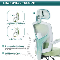 JHK Ergonomic Reclining High Back Mesh Living Room Rocking Gaming Chair Computer Desk Swivel Rolling Lumbar Support Pillow