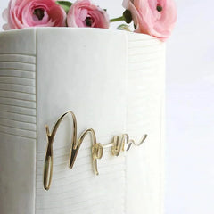 Happy Mothers Day birthday Cake Topper Gold Simple design Acrylic MOM Party Cake Toppers Mother's Day Gifts Dessert Decoration