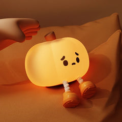 Cute Silicone Night Lamp Pumpkin Night Light Halloween Ghost Witch Decoration Dimmable Timer Bedside Decoration Children Gift
