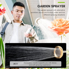 5L Electric Garden Sprayer Pump Sprayer with 2200mAh Rechargeable Battery Plant Mister with 2 Alternative Spray Lances USB