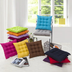 40x40cm Square Seat Cushion Indoor Seat Cushions Pillows with Ties Soft Comfortable Non Slip Chair Mat for Office Desk YY098