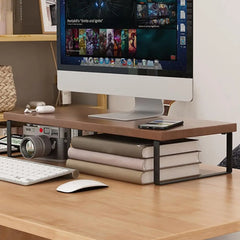 Computer Monitor Stand|Ergonomic Desk Riser|Sturdy Desktop Organizer Shelf|Multi-Purpose Storage Accessories(19.6x7.8x3.1in)
