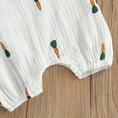 Summer Baby Boys Girls Sleeveless Romper Linen Fabric Cactus Print Playsuits Cotton Muslin Jumpsuits Children Overalls Clothing