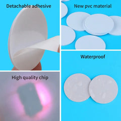 10/50pcs NFC Ntag215 Coin TAG Key 13.56MHz NTAG 215 Card Universal Label Ultralight Tags Labels 25 mm