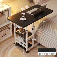 Rotating wheel household desk,bedside table, adjustable standing desk stand,mobile laptop stand,suitable for bedroom and office