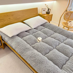 Winter padded lambswool mattress plus velvet dormitory home soft pad single and double warm pad quilt.