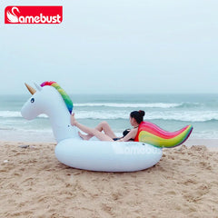 Camebust Inflatable Floating Swimming Pool Floats Unicorn Rider Animal Pool Floatsing Water Lounge Party Decoration