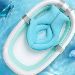 Baby Shower Blooming Flower Newborn Bathtub Foldable shark shape Cushion skin Bath pad portable bath tub Soft Seat Play mat