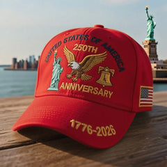 High quality dye-sublimation printed craft hat , USA 250th Anniversary patriotic hat , fade - resistant eagle design
