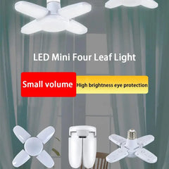 Foldable LED bulb E27 fan blade LED light AC 85-265V 28W spotlight, suitable for home ceiling, room, and garage lighting