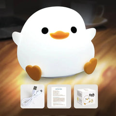 GGbingo Rechargeable Night Light LED Cartoon Animal Silicone Lamp for Kids Touch Sensor Timer USB Children's Room Dec
