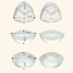 Bikini swimsuit chest pad insert, transparent, invisible, thick, cute silicone chest pad, waterproof, sweat proof