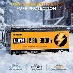 RVPOZWER 12.8V 300Ah LiFePO4 Lithium Battery 3840Wh Smart Built-in BMS Rechargeable Storage Battery 15000+ Deep Cycles Portable Iron Phosphate Battery for Off-Grid Solar System RV Camper Trailer Marine Boat Trolling Motor Hou