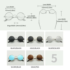 GCV Brand Copper Alloy Steampunk Round Polarized Sunglasses Vintage Men Women Male Female Sun Glasses Classic UV400 Metal