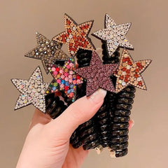 rope adult telephone cable ring Rabbit Cute Hair Ring Large Frosted Adult Hair Tie head ring Children's telephone hephone Cable