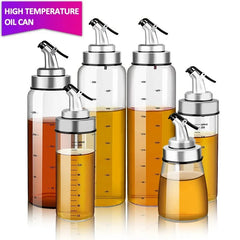 180/300/500ml Cooking Seasoning Oil Bottle Sauce Bottle Glass Storage Bottles for Oil and Vinegar Oil Dispenser For Kitchen