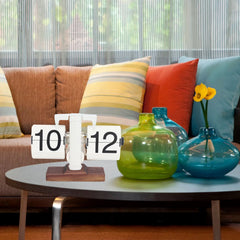 Digital Clock Minimalism Retro Down Clock Innovative Small Balance Shape Easy Installation 24H for Living Room