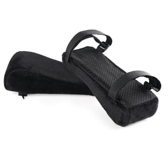 2 pc set of chair armrests for general office use. Ergonomic chair armrests designed to relieve pressure on elbows and forearms