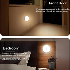 5pcs Wireless LED Night Light Motion Sensor Lamp USB NightLights for Bedroom Kitchen Stair Hallway Wardrobe Lighting Cupboard