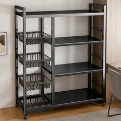 Multi-purpose mobile storage rack detachable mesh basket kitchen storage rack balcony living room shelf