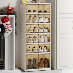 Household Goods Home Dust-proof No Installation Foldable Transparent Folding Shoe Box, Large Capacity Shoe Storage Box
