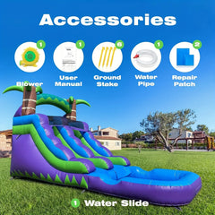 Commercial Water Slide Grade Inflatable Water Slide Outdoor Indoor Bouncy Castle for Adults and Kids Includes Blower