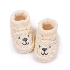 0-12months Infant Knitted Baby Booties with Ears Soft Comfortable Winter Shoes for girls boys