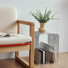 Modern Scandinavian Metal Coffee Table Living Room Furniture Sleek Side Table Minimalist Storage for Magazines and Books