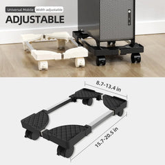 Adjustable Mobile CPU Stand Holder Tower Stand with Rolling Caster Wheels Computer Stand for Tower Fit Most PC Desk Accessories