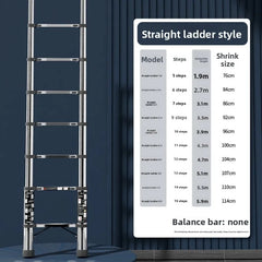 Stainless steel telescopic ladder Multifunctional herringbone ladder Portable folding ladder Bamboo ladder Lifting ladder