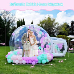 (13ft is 10ft bubble;13ft out of stock) Transparent Inflatable Camping Tent Inflatable Bubble Dome House for Balloon Event