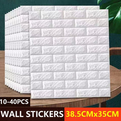 10-40pcs 38.5cmx35cm 3D Wall Stickers Self-adhesive Wallpaper Oil and Moisture Resistant Stain Resistant Decorative Stickers 