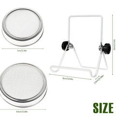 1/2 Pcs Seed Sprouter Germination Cover Stainless Steel Seed Sprout Can Lid Washable Wide Mouth Mason Jars Screen for Grow Bean