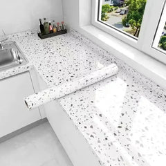 40cm New Marble Kitchen Oil-proof Wall Stickers Self-adhesive Stain-resistant High Temperature Kitchen Wallpaper Home Decorative