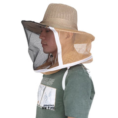 Beekeeper Cowboy Hat Beekeeping Veil Outdoor Beekeeper Cowboy Hat Breathable Fireproof Beekeeping Veil Face Head Protector